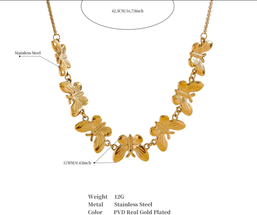 7 Butterfly Necklace