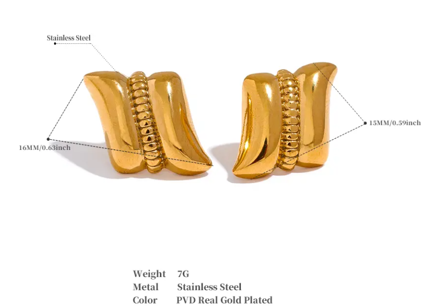 Geometric 'S' Studs