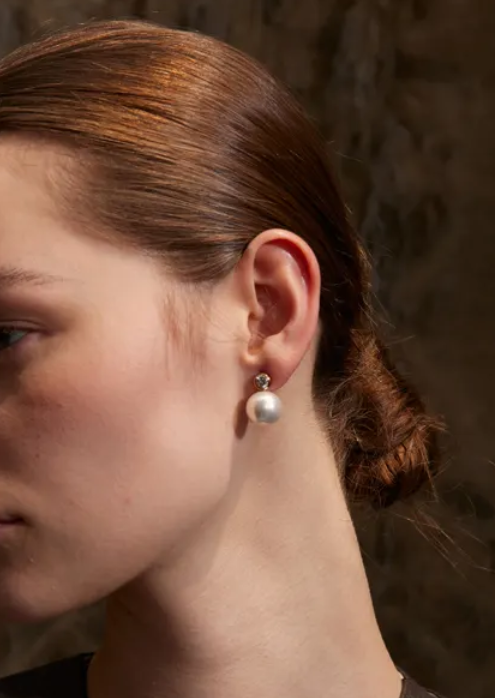 CZ Large Pearl Stud