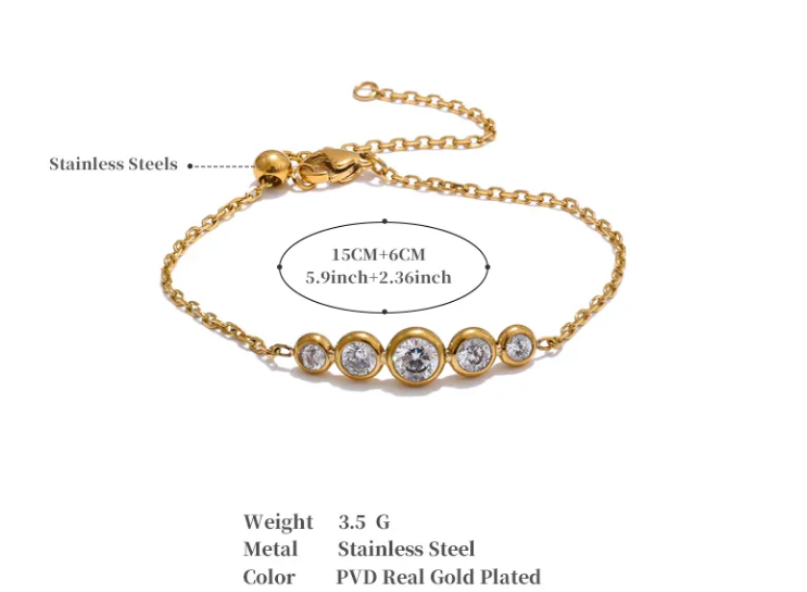 6CZ Chain Bracelet