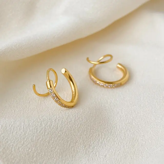 Diamond spiral earrings