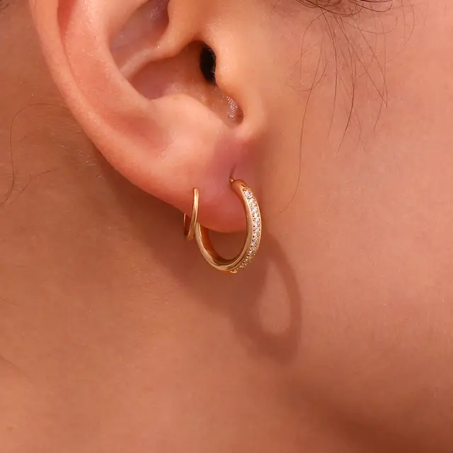 Diamond spiral earrings
