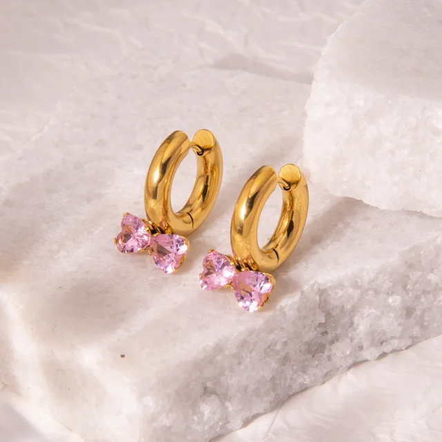 Hearty hoop earrings