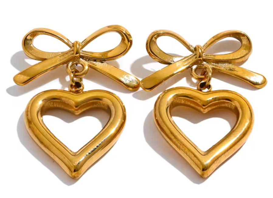 Heart Bowknot Earrings