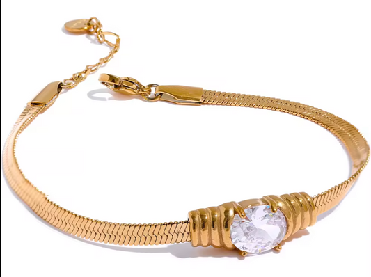 Solitaire Snake chain bracelet