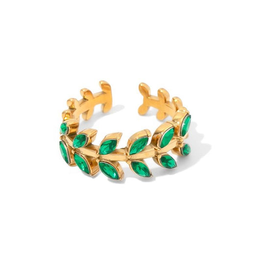 Emerald Vine Harmony Ring