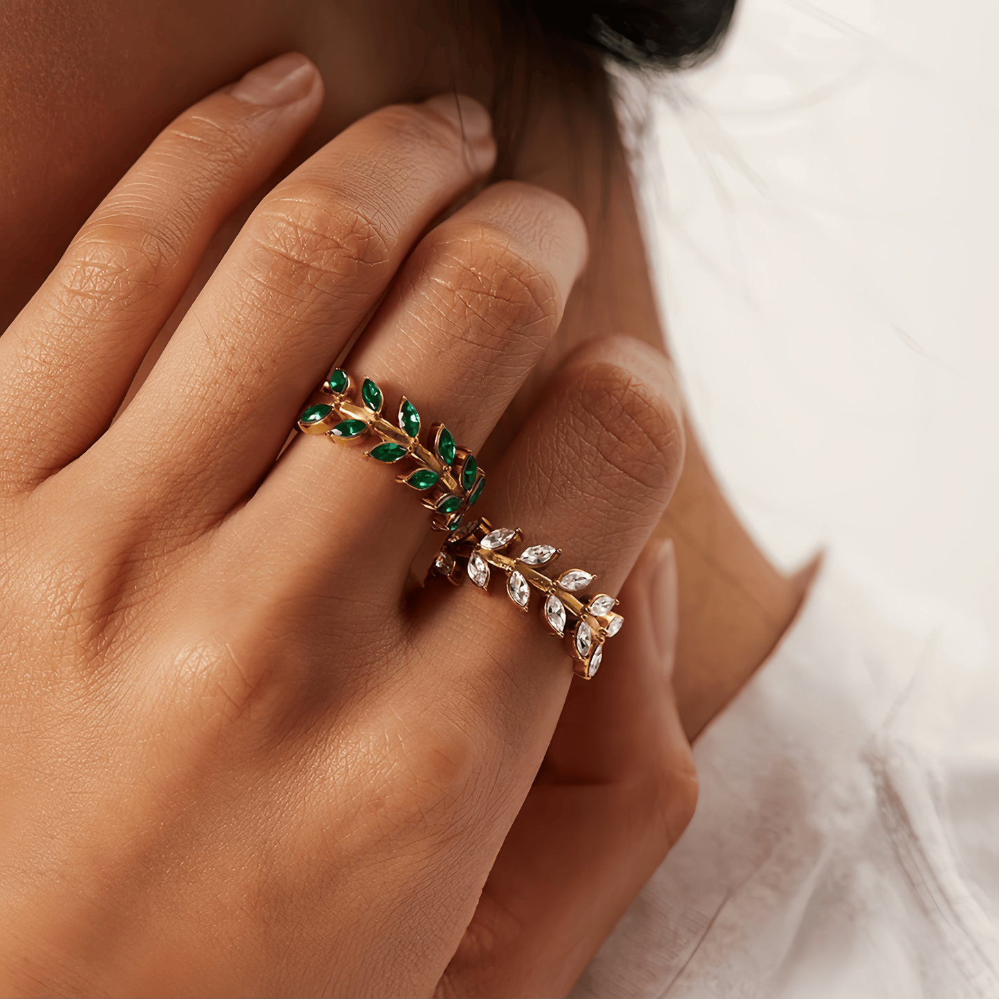 Emerald Vine Harmony Ring