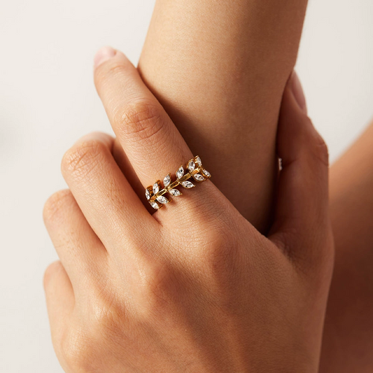 Golden Vine Serenity Ring