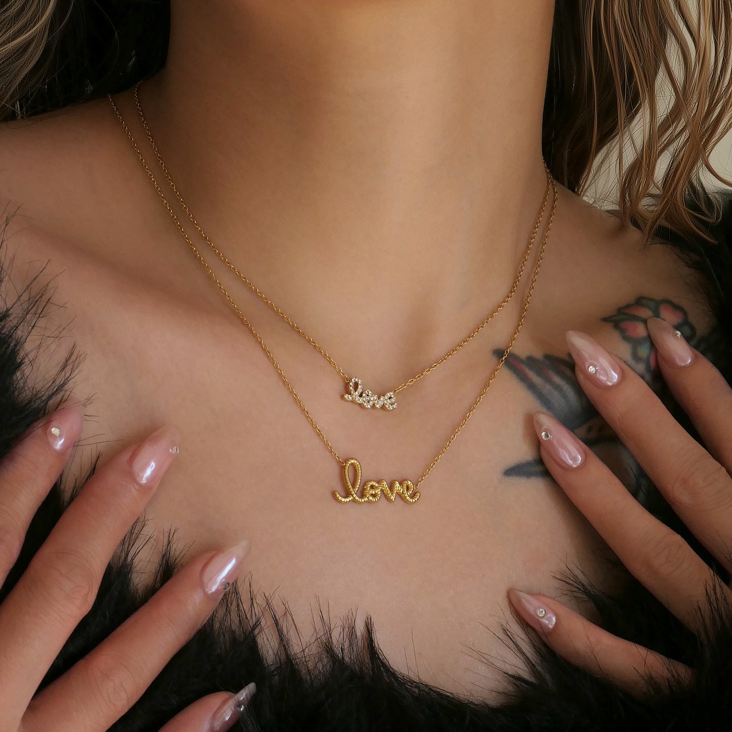 Golden Whisper of Love Necklace