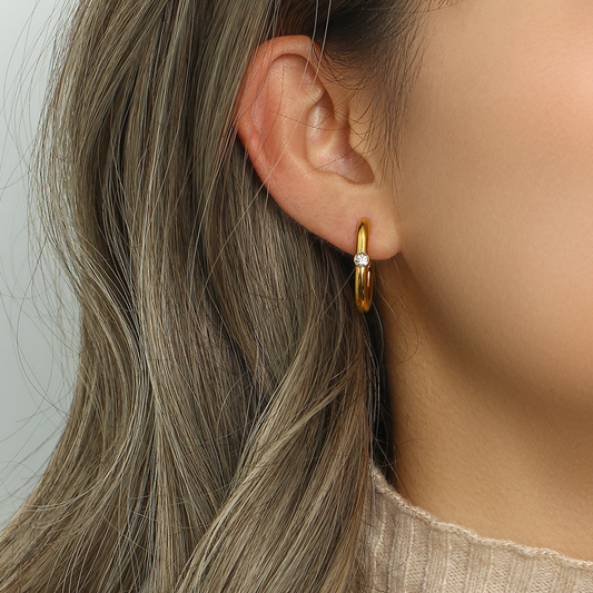 Nova Link Hoop Earrings
