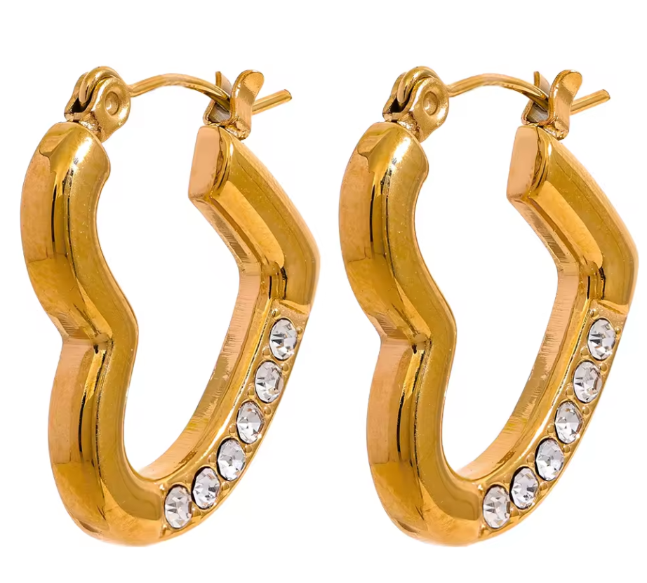 Heart Hoop earrings