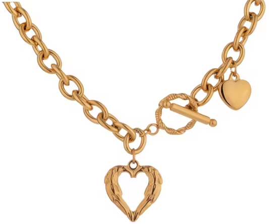 Hollow heart pendant Necklace
