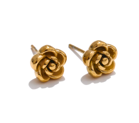 Dainty Rose Stud Earrings