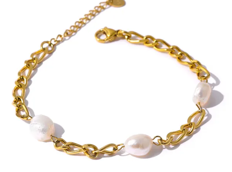 Pearl Link Chain Bracelet