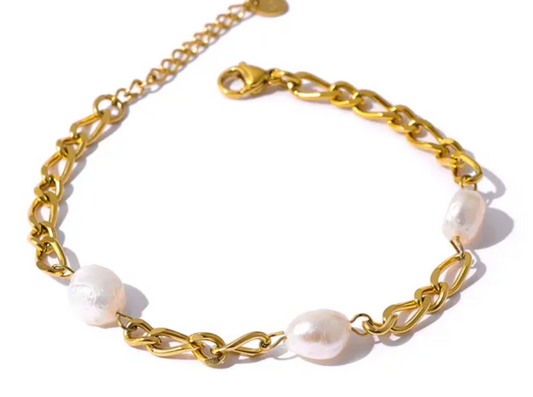 Pearl Link Chain Bracelet