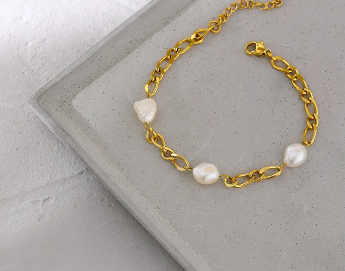 Pearl Link Chain Bracelet