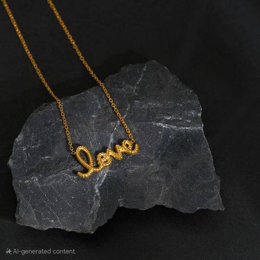 Golden Whisper of Love Necklace