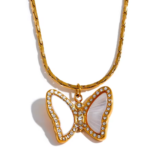 Shell Butterfly Necklace